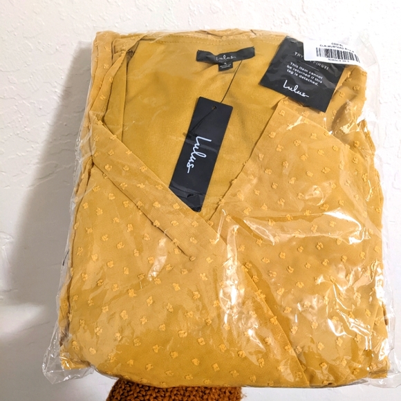 Mustard yellow ruffled midi dress - Picture 8 of 12